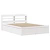 vidaXL Bed Frame with Headboard White 160x200 cm Solid Wood Pine