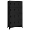 vidaXL Locker Cabinet | Black | Steel | Large | Locks | Locker Cabinet