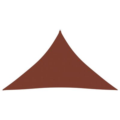 vidaXL Sunshade Sail Oxford Fabric Triangular 5x5x6 m Terracotta