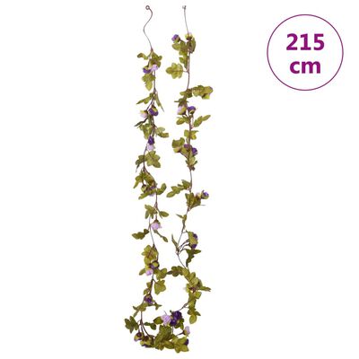 vidaXL Artificial Flower Garlands 6 pcs Light Purple 215 cm