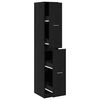 vidaXL Apothecary Cabinet Black oak 30 x 41 x 174.5 cm Engineered wood