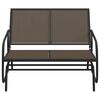 vidaXL Garden Glider Bench Brown120.5x76x86.5 cm Textilene&Steel