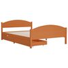vidaXL Bed Frame without Mattress Honey Brown Solid Wood 140x200 cm (322039+321987)