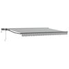 vidaXL Manual Awning Frame with LEDs Anthracite and White 4.5 x 3 m