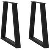 vidaXL Coffee Table Leg | Set of 2 | Black | Steel | 50 x 72 cm