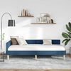vidaXL Corner Bed Frame with Headboard Blue 80 x 200 cm Fabric