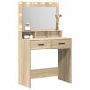 vidaXL Dressing Table Sonoma Oak 79 x 41 x 135 cm Engineered Wood