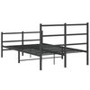 vidaXL Metal Bed Frame without Mattress with Footboard&nbsp;Black 120x190cm