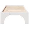 vidaXL Bed Frame White 100 x 200 cm Solid Pine Wood