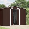 vidaXL Garden Shed 257x489x181 cm Metal Brown