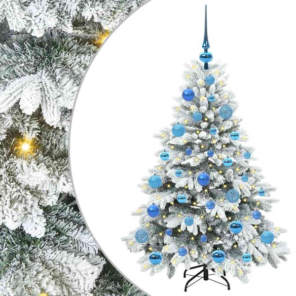 vidaXL Artificial Christmas Tree with 150 LEDs White 120 cm PE and PVC