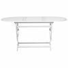 vidaXL Garden Table White 160x85x75 cm Solid Acacia Wood