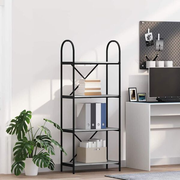 vidaXL Bookshelf Grey Sonoma 60 x 30 x 146 cm Engineered wood