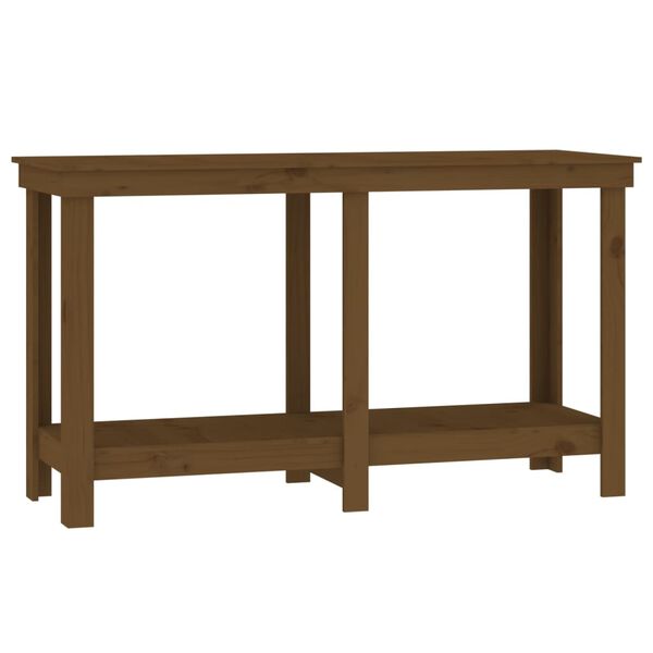 vidaXL Work Bench Honey Brown 140x50x80 cm Solid Wood Pine