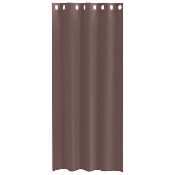 vidaXL Voile Curtains with Grommets 2 pcs Brown 140x245 cm