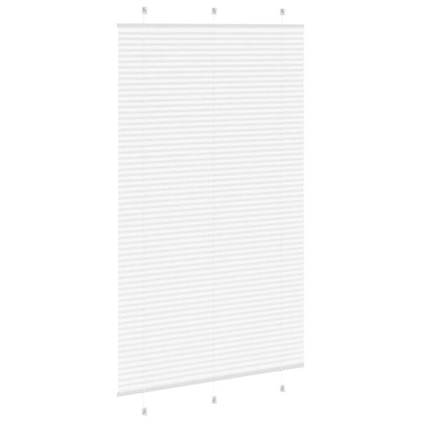 vidaXL Pleated Blind White 115x200 cm Fabric Width 114.4 cm Polyester