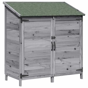 vidaXL Garden Shed Grey 106.5 x 56 x 113.5 cm Engineered Wood