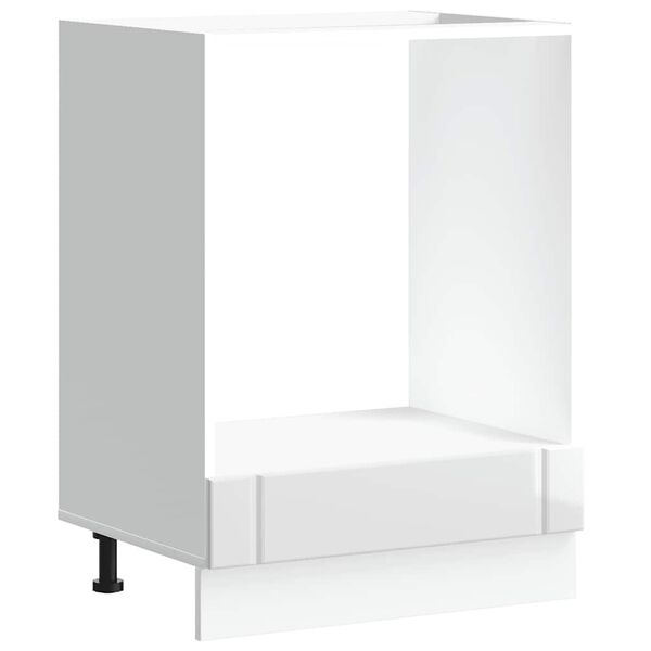 vidaXL Oven Cabinet Lucca High Gloss White Engineered Wood