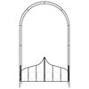 vidaXL Garden Arch with Gate Black 138x40x238 cm Iron