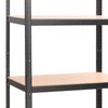 vidaXL 5-Layer Heavy-duty Shelves 3 pcs Grey Steel&Engineered Wood