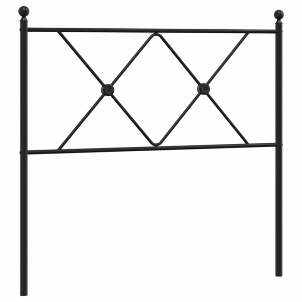 vidaXL Metal Replace Headboard Black 90cm