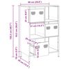 vidaXL Highboard Pink 68x39x103.5 cm Steel