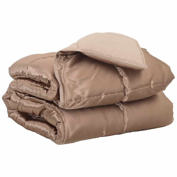 vidaXL Full Year Duvet Gold 220 x 260 cm Satin and Microfiber