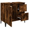 vidaXL Bathroom Cabinet Smoked Oak 65x33x60 cm Engineered Wood