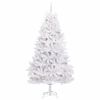 vidaXL Artificial Hinged Christmas Tree White 240 cm PVC and Steel