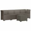 vidaXL 4-Seater Garden Sofa Rattan Look PP Light Grey