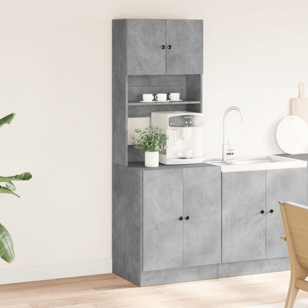 vidaXL Kitchen Cabinet Concrete Grey 60x50x180 cm Engineered Wood