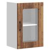 vidaXL Kitchen Wall Cabinet with Glass Door Lucca Old Wood