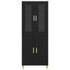 vidaXL Highboard Black Oak 69.5 x 34 x 180 cm