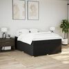 vidaXL Box Spring Bed with Mattress Black 140x200 cm Fabric