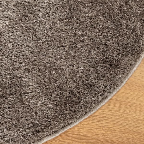 vidaXL Rug ISTAN High Pile Shiny Look Grey &Oslash; 80 cm