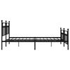 vidaXL Metal Bed Frame without Mattress with Footboard Black 200x200cm