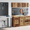 vidaXL Garage Cabinets 2 pcs Old Wood Engineered Wood