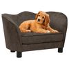 vidaXL Dog Sofa Brown 66x43x40 cm Plush