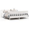 vidaXL Bed Frame without Mattress White 200x200 cm Solid Wood Pine