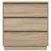 vidaXL Bedside Cabinet Sonoma Oak 71 x 34.5 x 75 cm Engineered wood