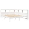 vidaXL Bookcase Bed without Mattress White 140x200 cm Solid Wood Pine