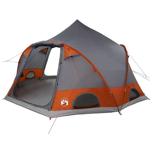 vidaXL Dome Tent with Roof Grey and Orange 505 x 450 x 248 cm