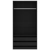 vidaXL Wardrobe Black 100x50x200 cm Engineered Wood