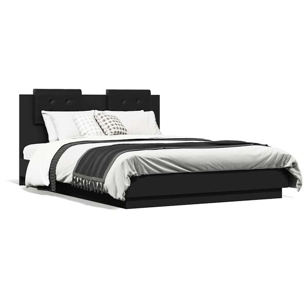 vidaXL Bed Frame without Mattress Black 120x190 cm Small Double