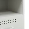 vidaXL Bedside Cabinet White 36x39x50.5 cm Steel