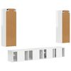 vidaXL TV Cabinet Set 3 pcs High Gloss White Engineered Wood