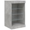 vidaXL Sideboard with LED Lights Concrete Grey 162x37x67 cm