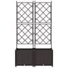 vidaXL Garden Planter 2 pcs Brown 80 x 40 x 143 cm Steel