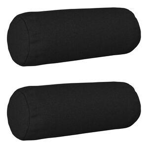vidaXL Cushion Cover 2 pcs HEERLEN Black &Oslash; 15 x 40 cm