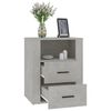 vidaXL Bedside Cabinet Concrete Grey 50x36x60 cm Engineered Wood